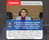 Vereador Erneisson Aquino solicita terraplanagem urgente para a travessa da rua 1º de maio em Óbidos