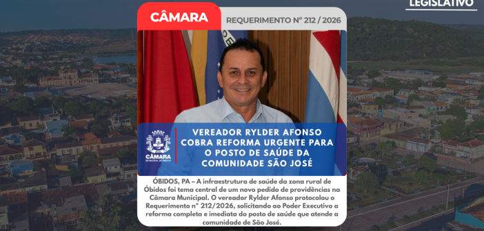 Vereador pede reforma urgente de posto de saúde em São José